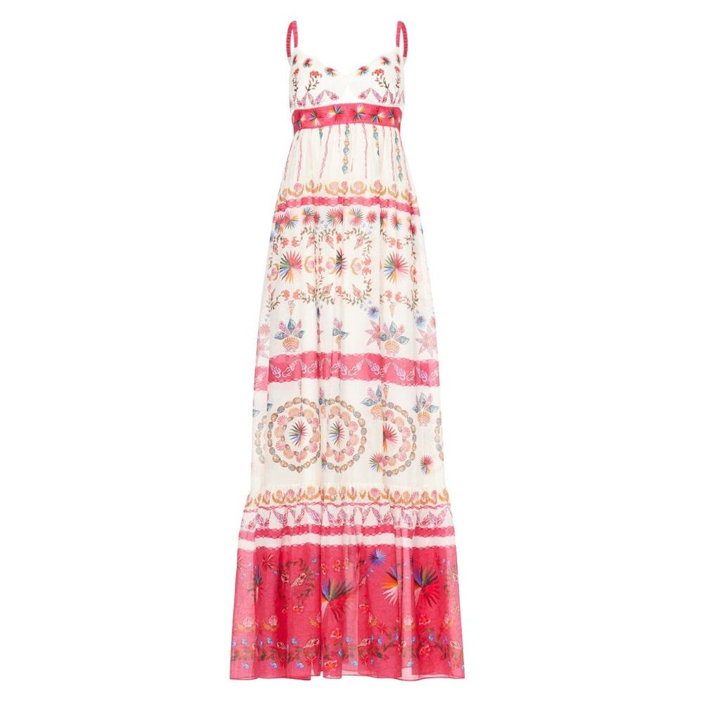 PreLoved Minor Stains SALONI Naki Shell Mosaic Cut Out Maxi Dress Sz 6 Ret $795